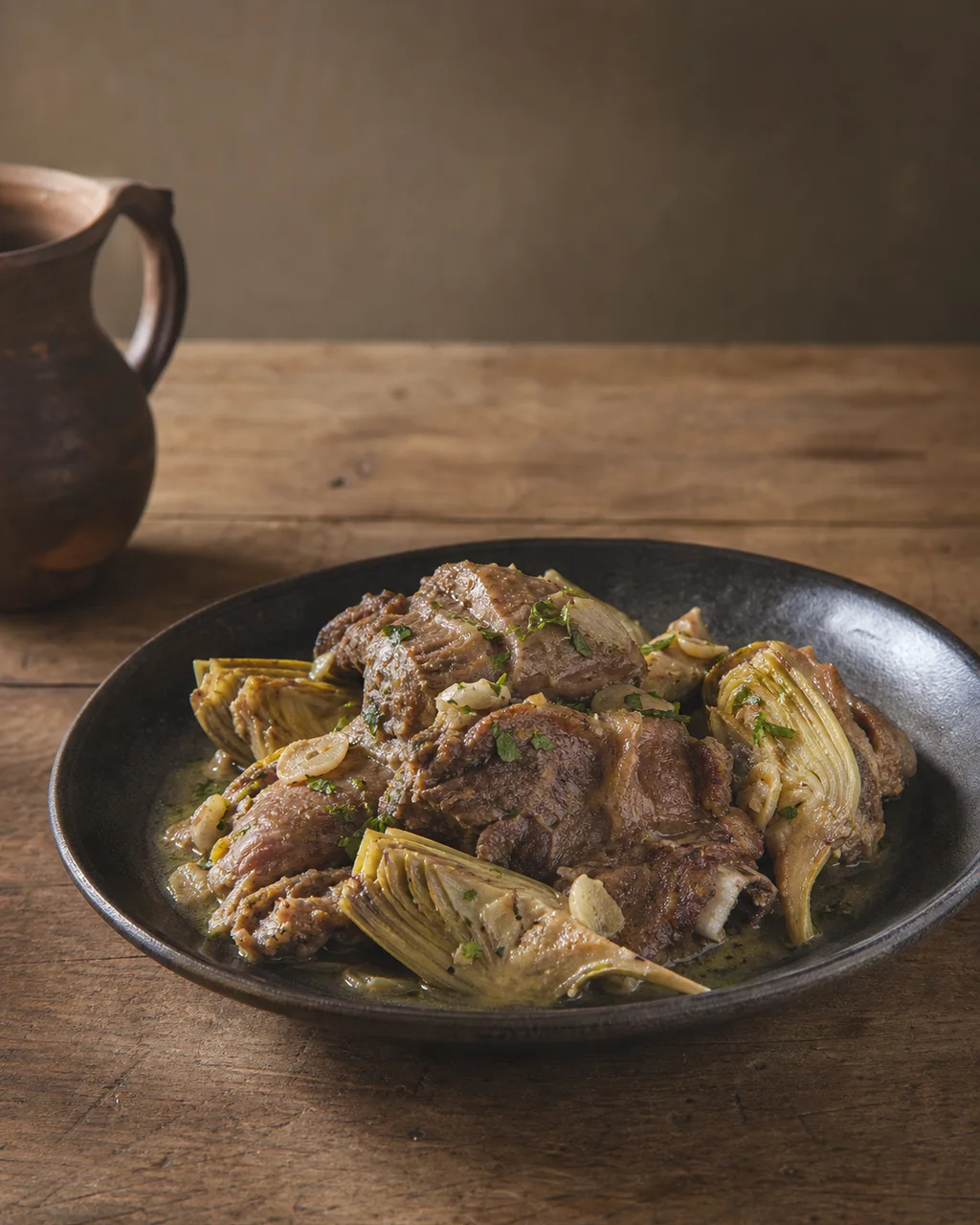 Agnello con carciofi