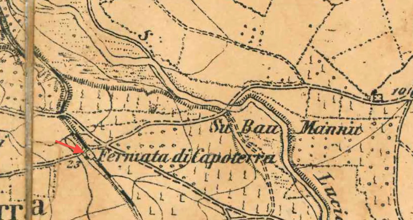 Tracciato della prima ferrovia sarda